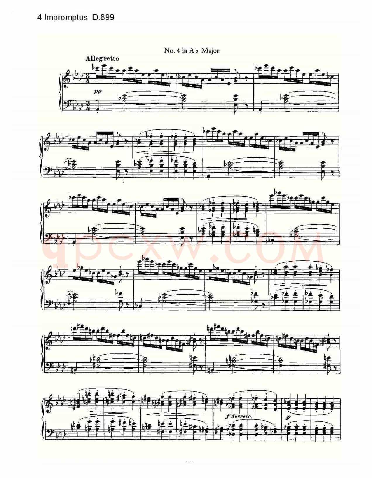 4 Impromptus D.899(4人即兴演奏 D.899)