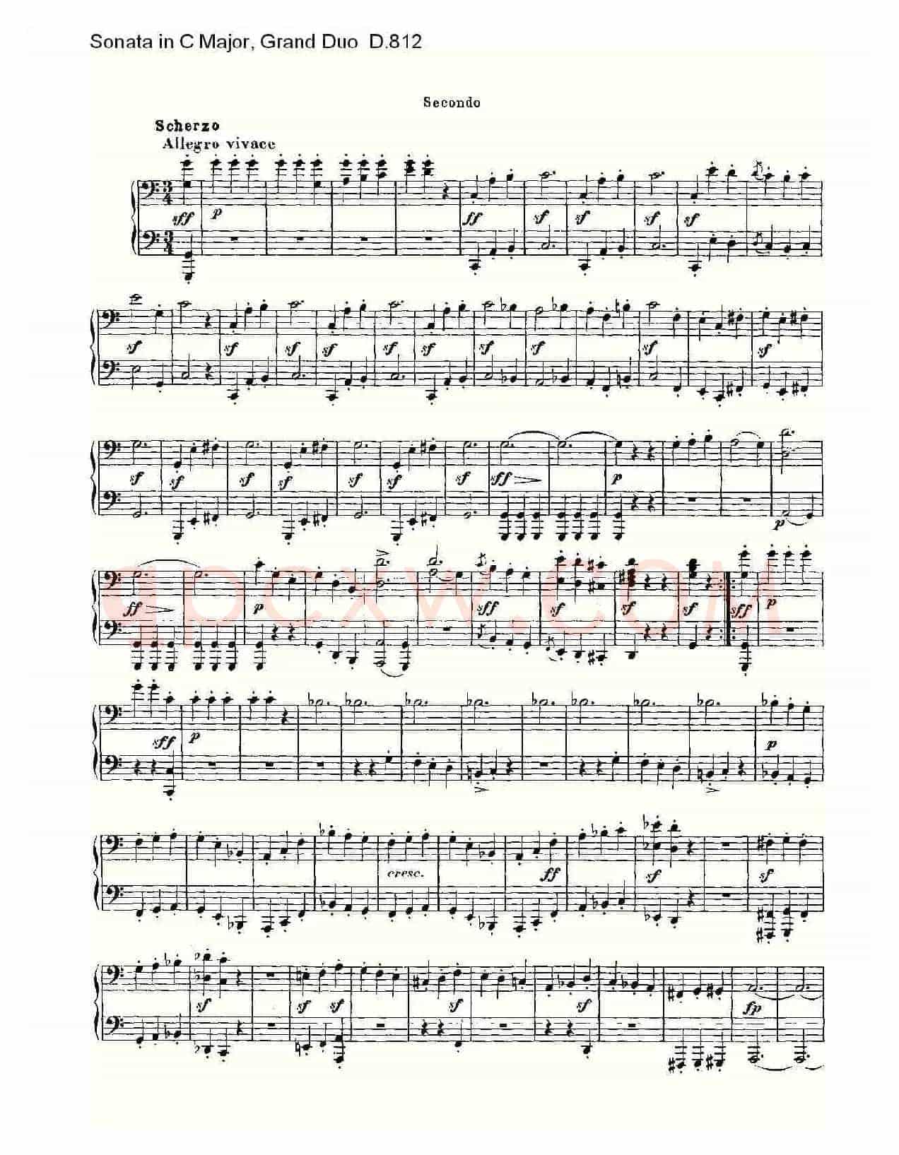 Sonata in C Major, Grand Duo D.812(C大调奏鸣曲,盛大的二重奏 )