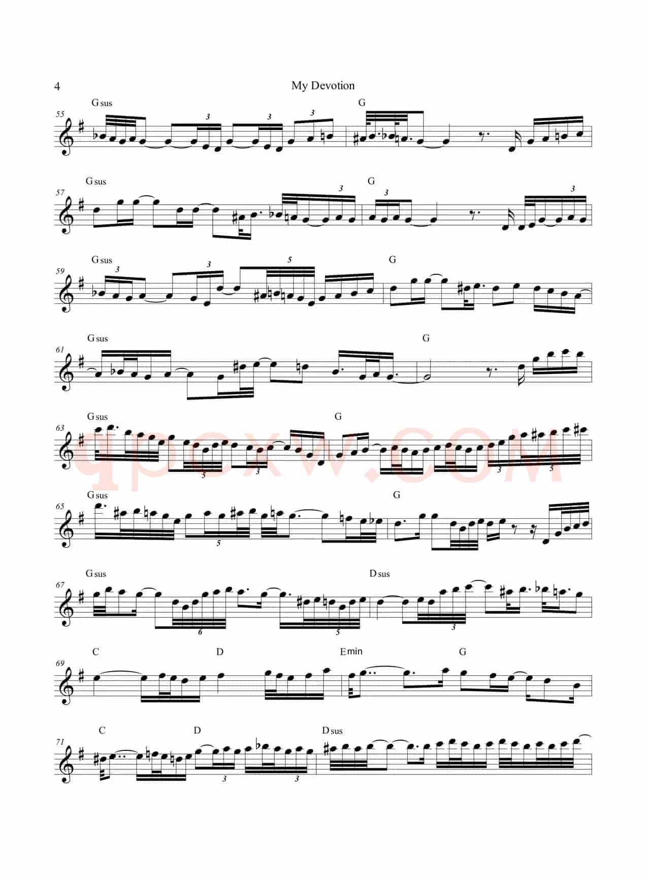 My Devotion(次中音萨克斯)