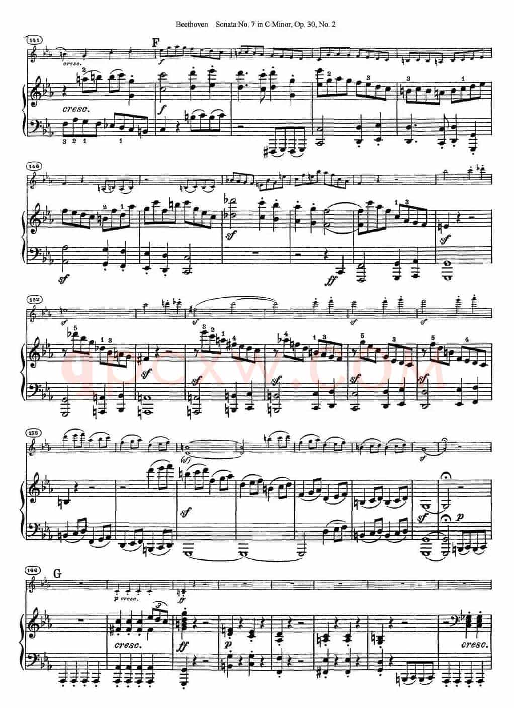 Violin Sonata No.7 in C Minor Op.30 No.2（小提琴+钢琴伴奏）