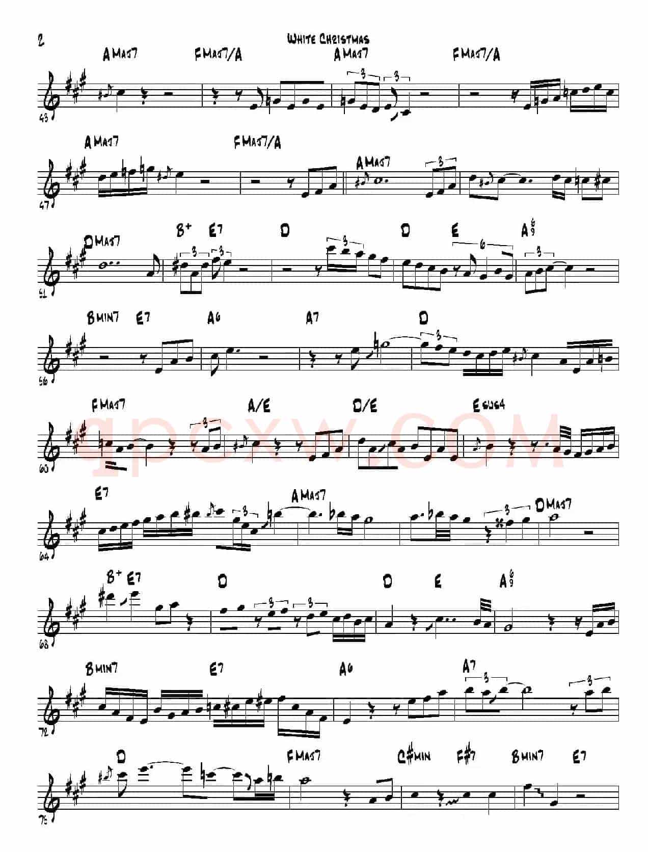 White Christmas（中音萨克斯）