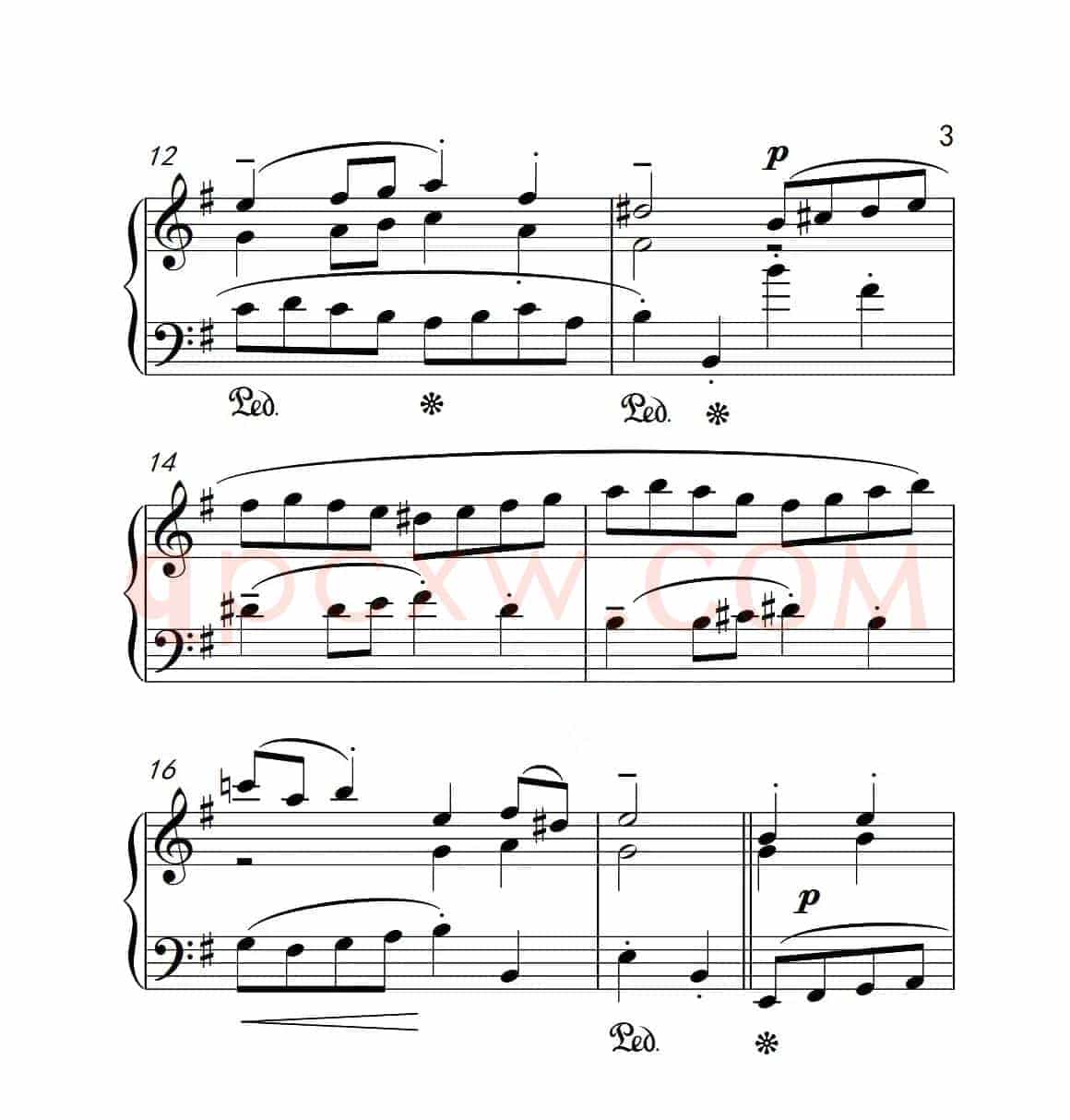 第四级A组 加伏特（中国音乐学院钢琴考级作品1~6级）