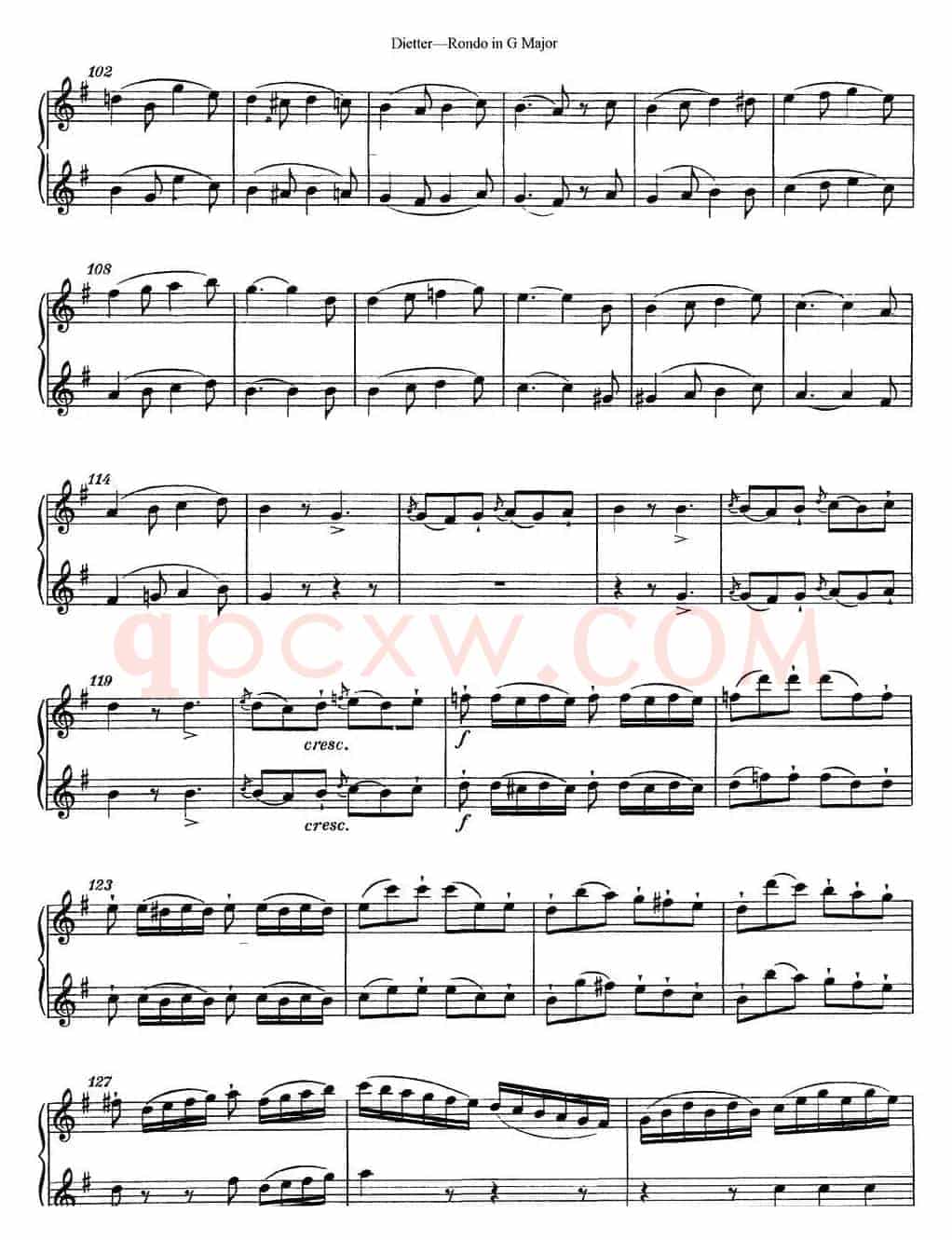 迪埃特长笛二重奏G大调回旋曲（Rondo in G Major ）