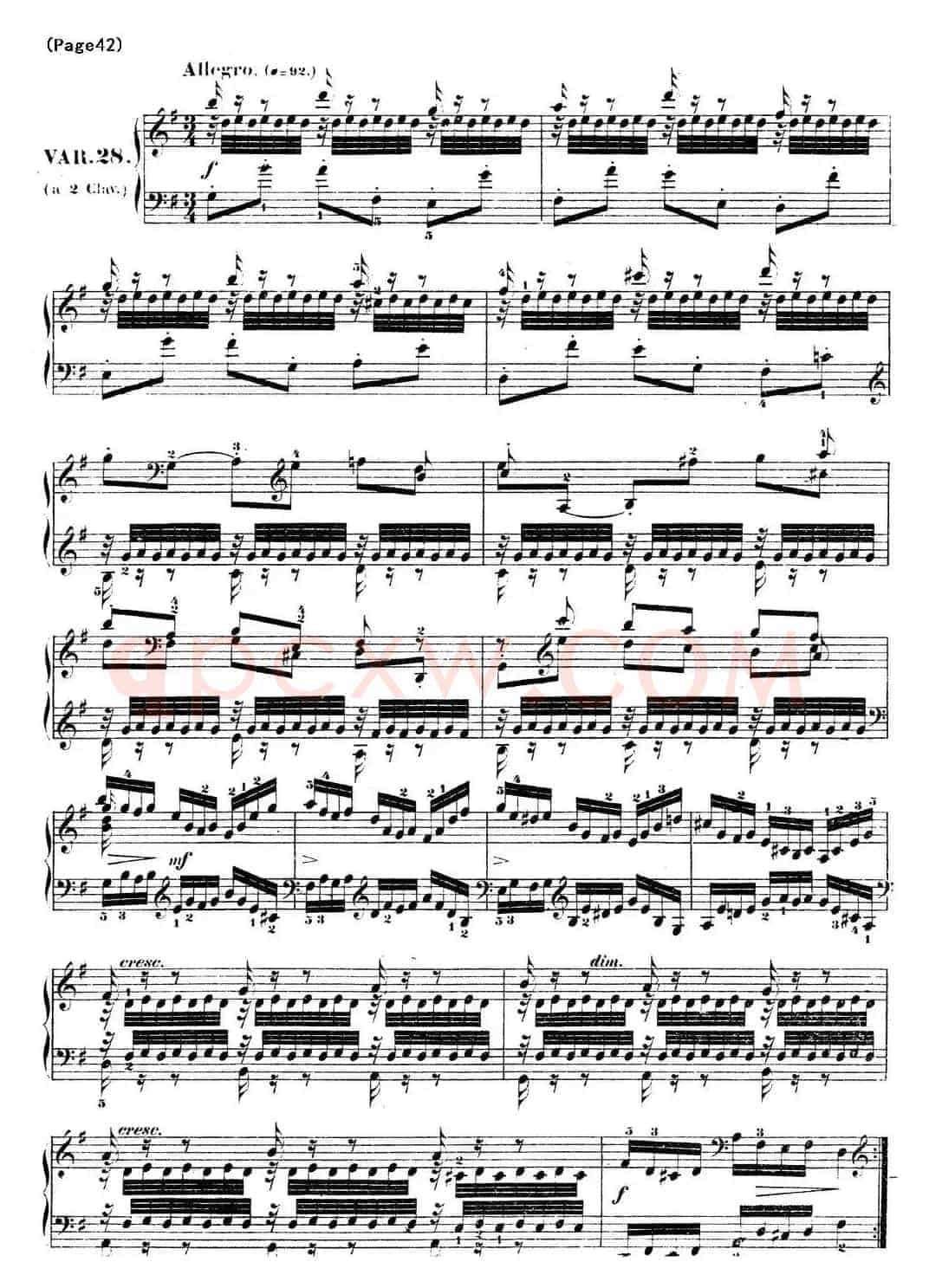哥德堡变奏曲 巴赫 Goldberg Variationen BWV988