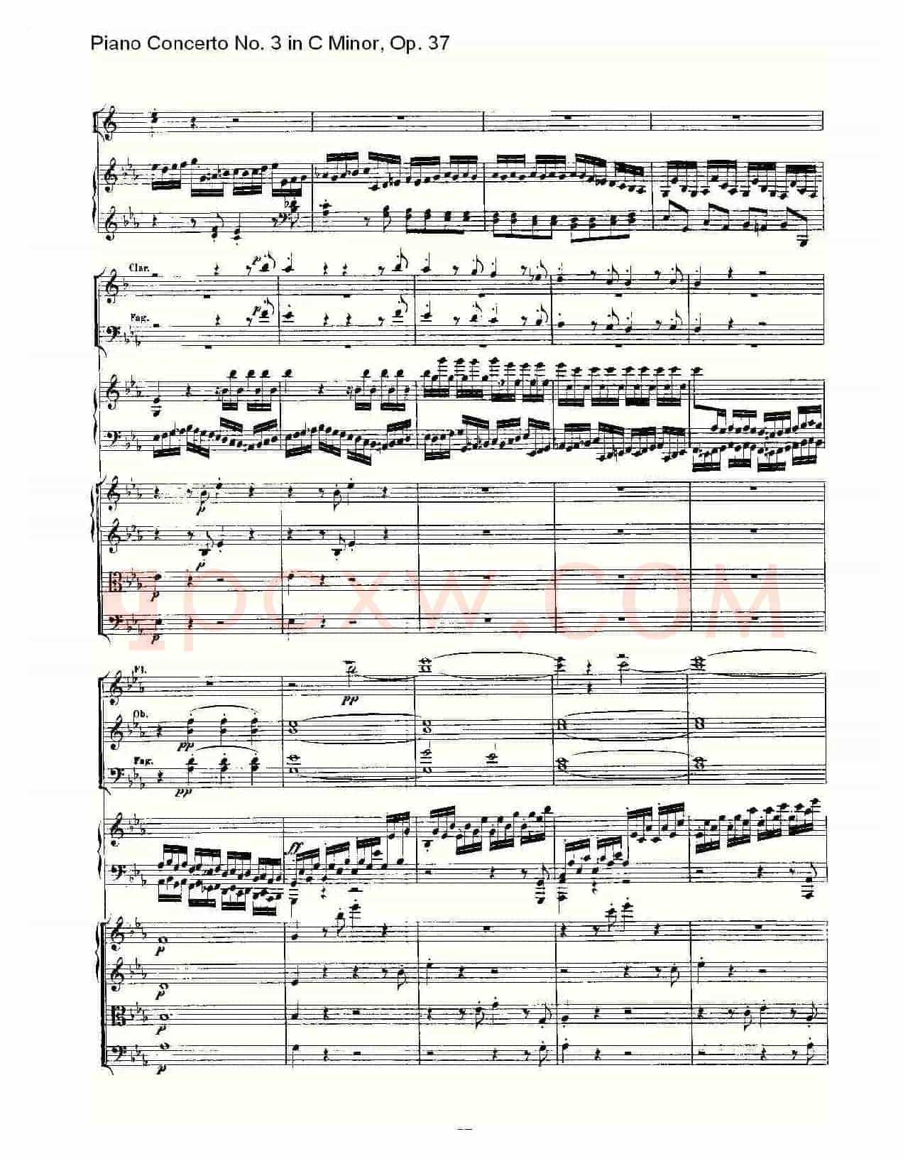 C小调钢琴第三协奏曲 Op.37 第一乐章