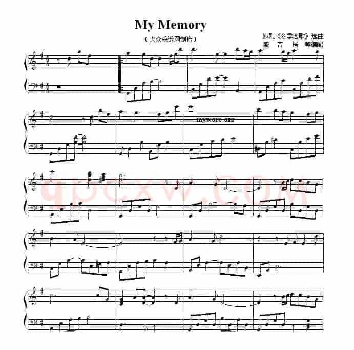MY MEMORY（韩剧《冬季恋歌》插曲）