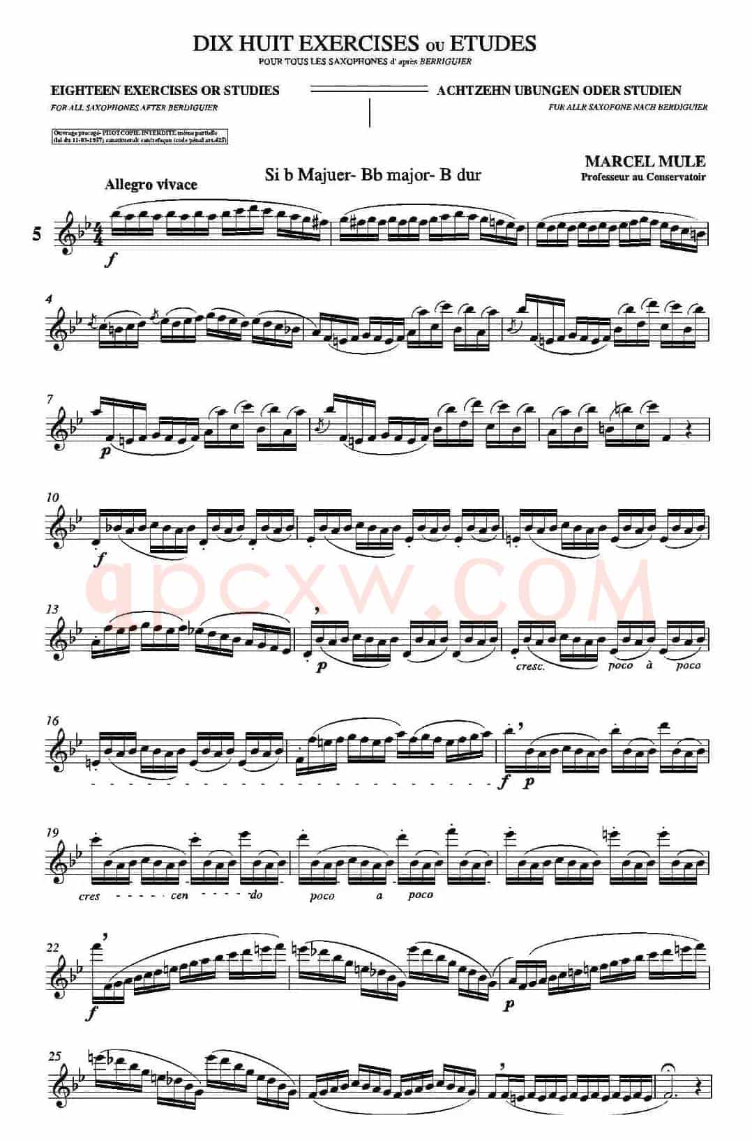 18 Exercicios ou Estudos de Marcel Mule - Enelruy Lira(马瑟·穆勒18首练习曲—5)
