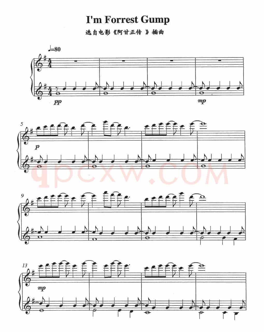I'm Forrest Gump（电影《阿甘正传》主题曲）