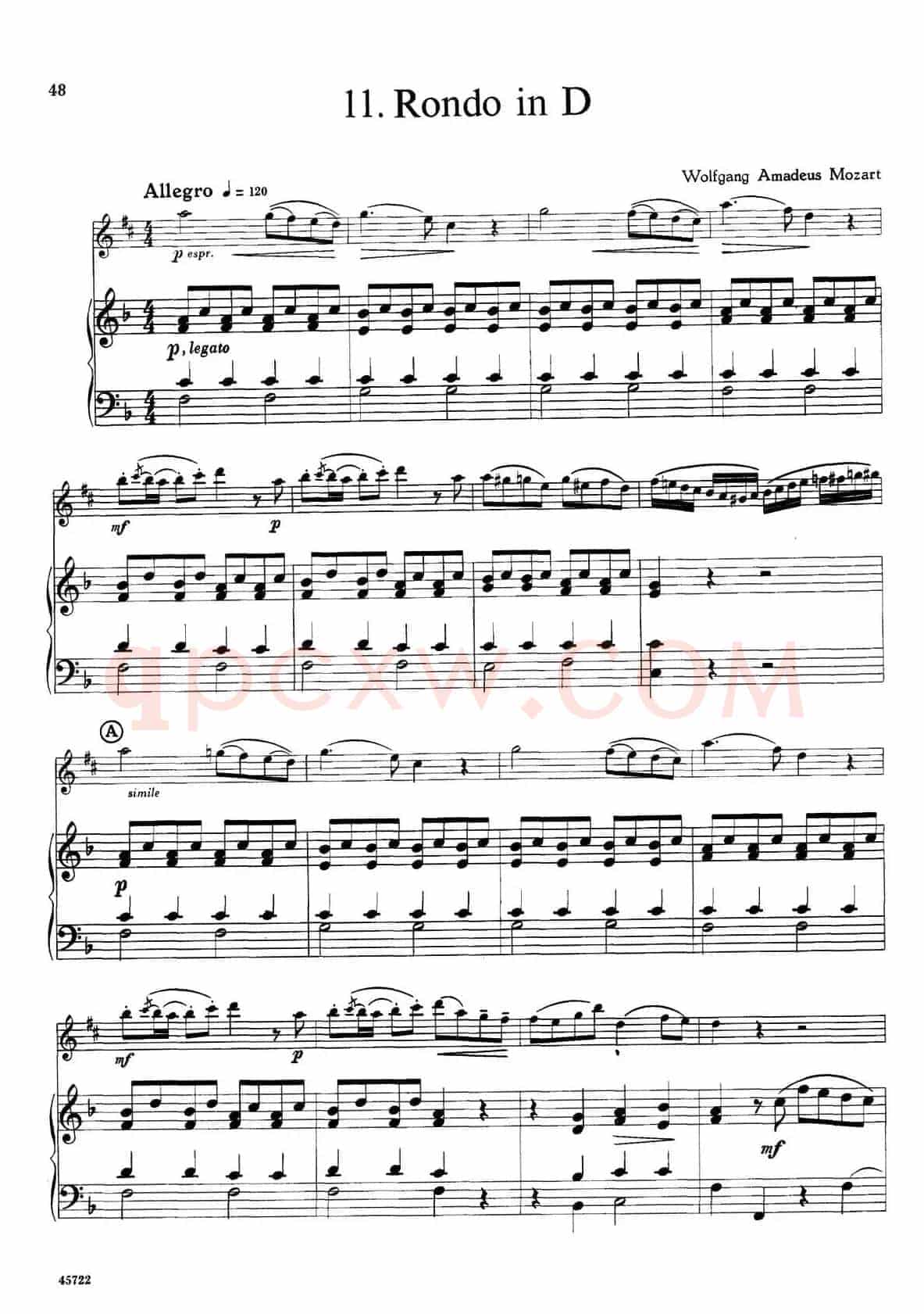 15首古典萨克斯独奏曲：11、Rondo in D（中音萨克斯+钢琴伴奏）