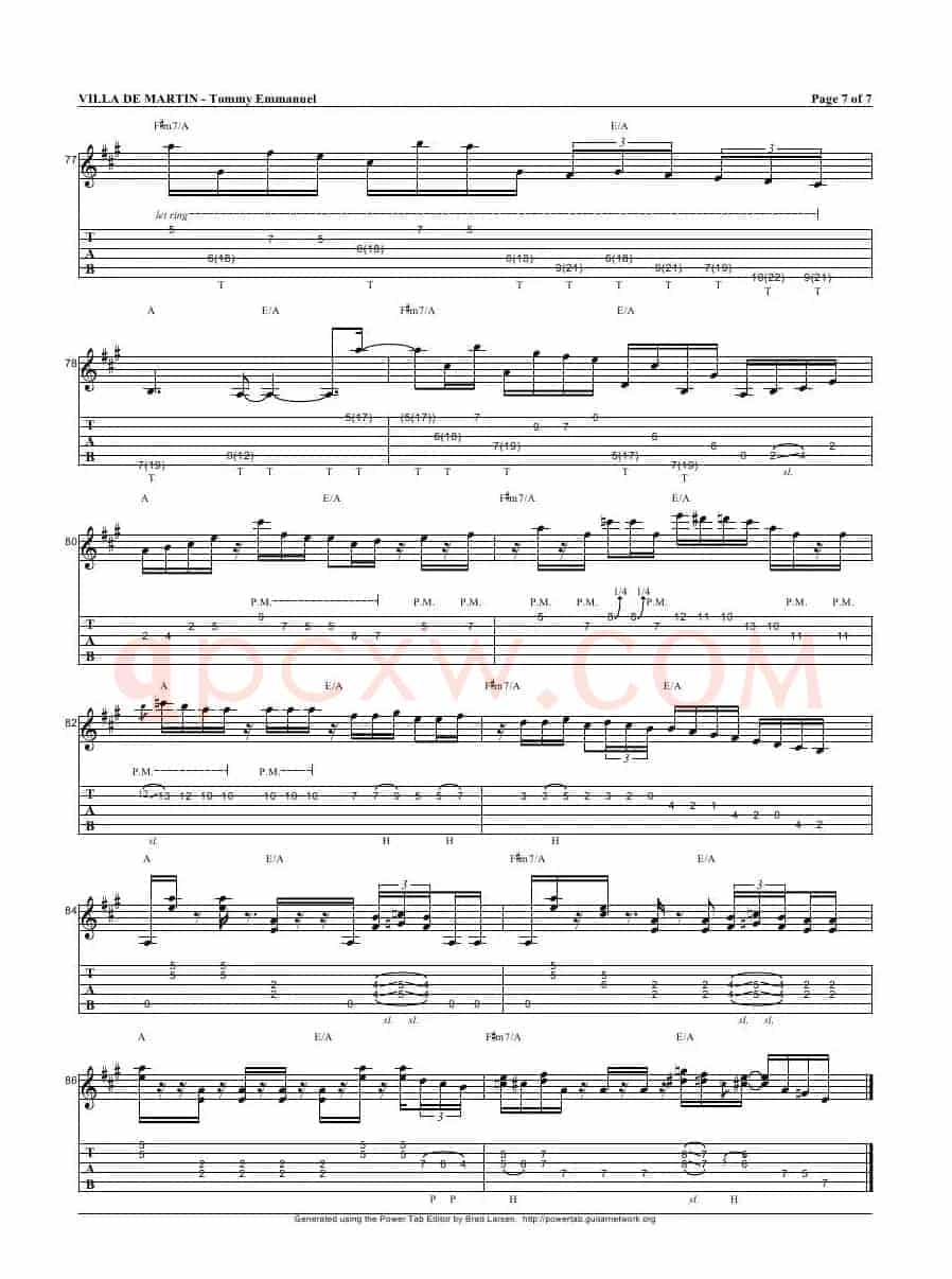 tommy emmanuel：villa de martin（指弹吉它）