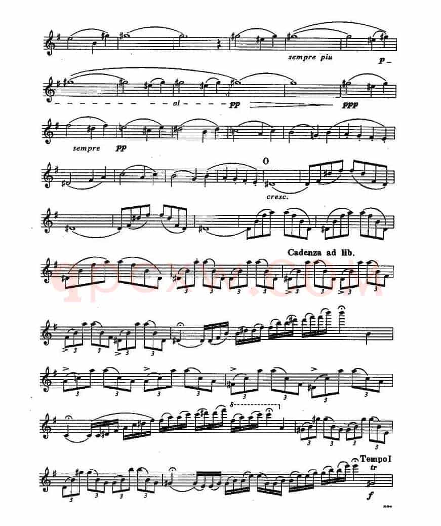长笛九级考级曲谱（第四部分—4）