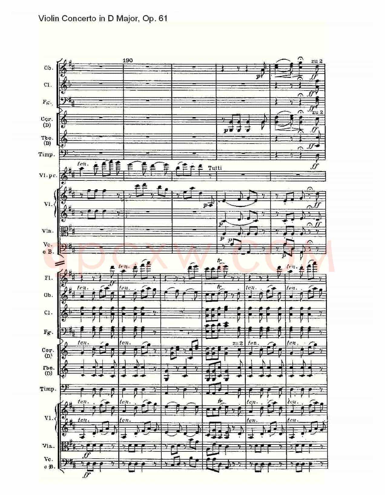 D大调小提琴协奏曲 Op.61第三乐章