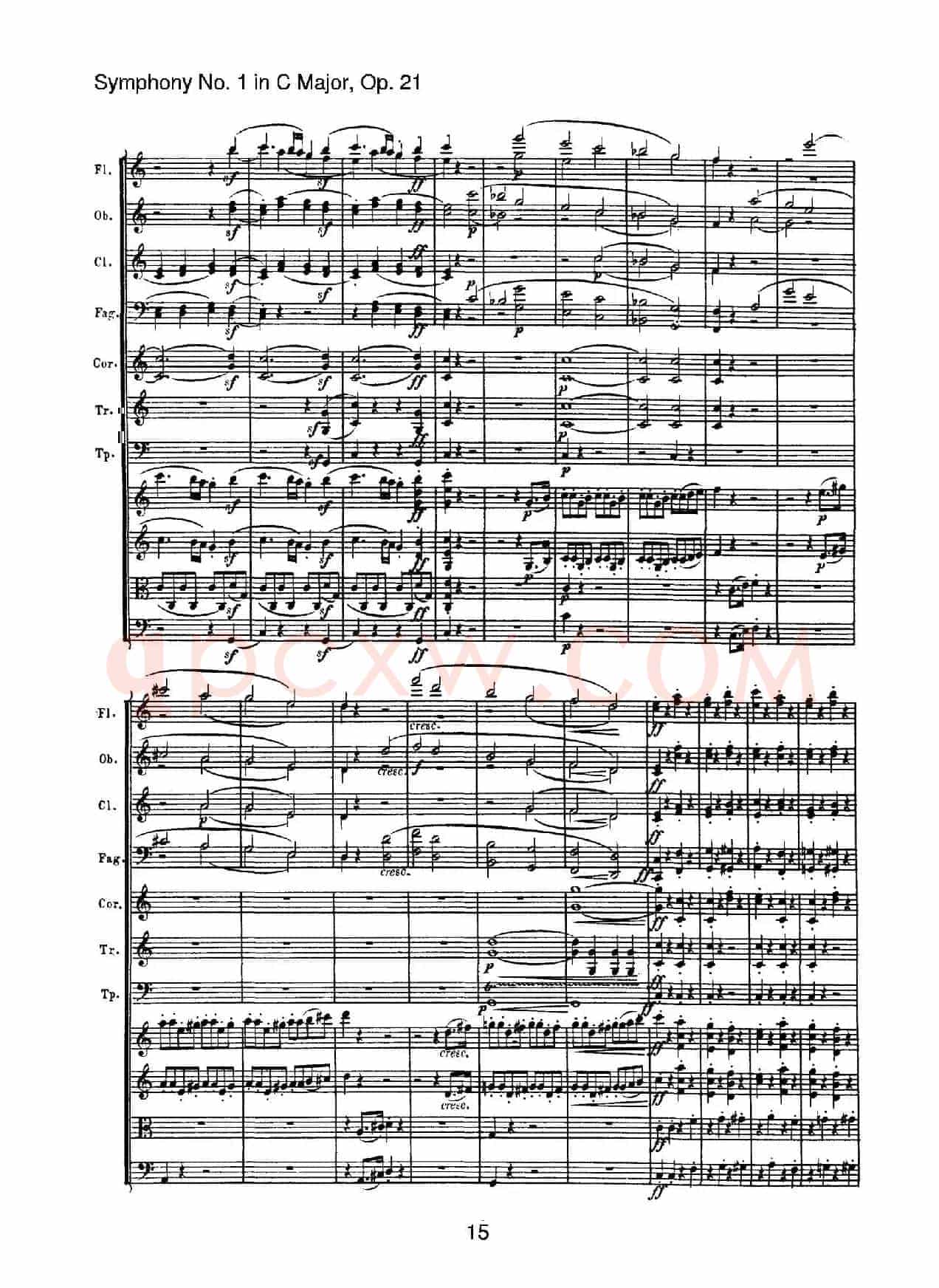Symphony No.1 in C Major Op.21（Ⅰ）（交响乐总谱）