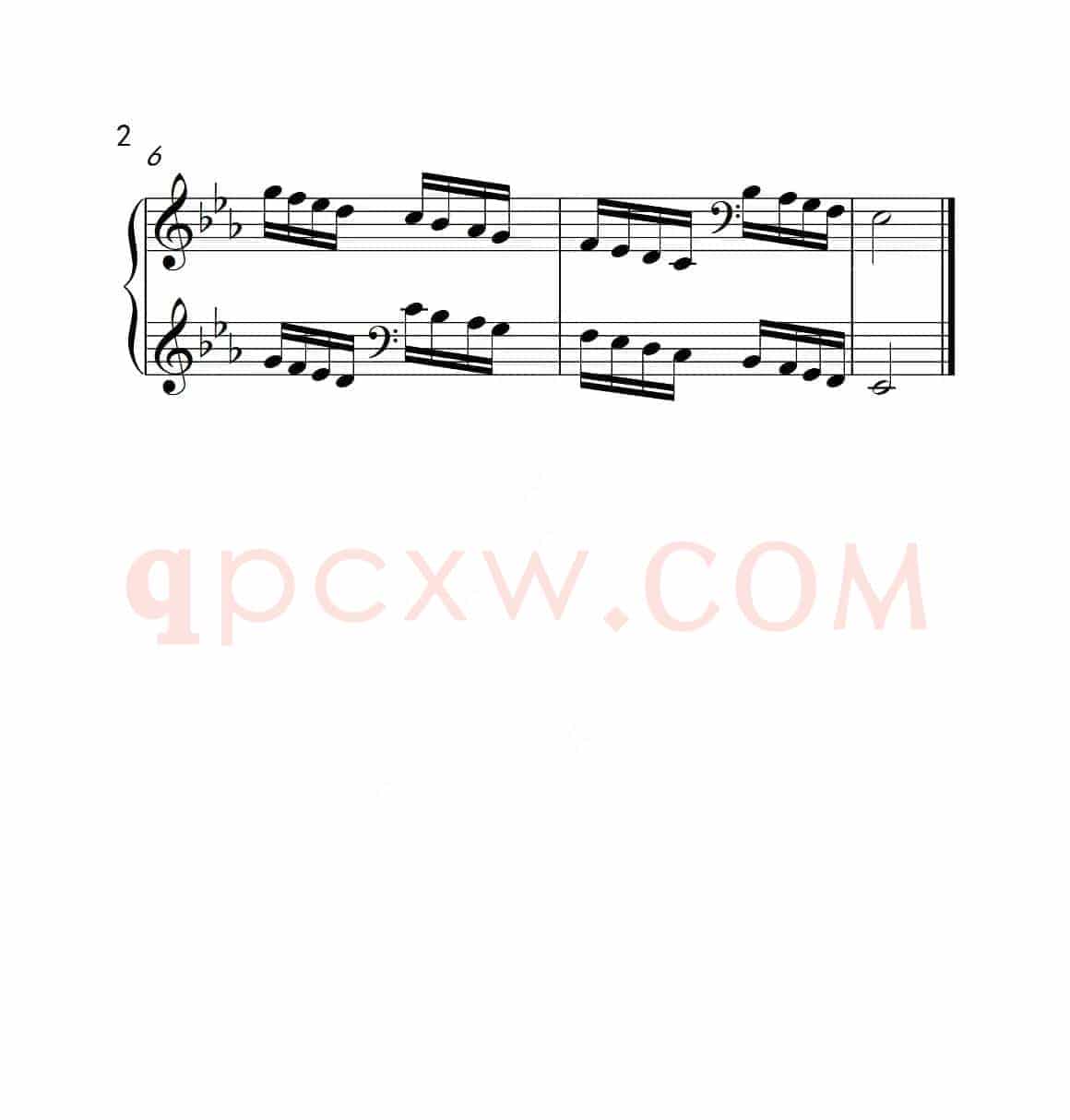 第六级 降E大调音阶（中国音乐学院钢琴考级作品1~6级）