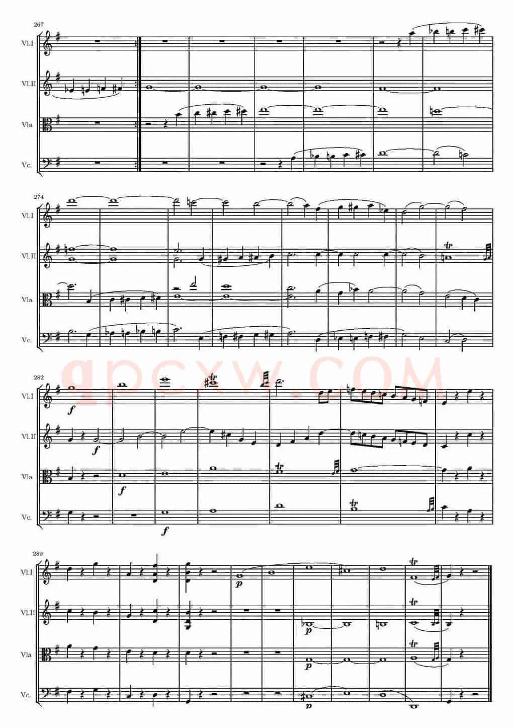 String Quartet KV.387（G大调弦乐四重奏）