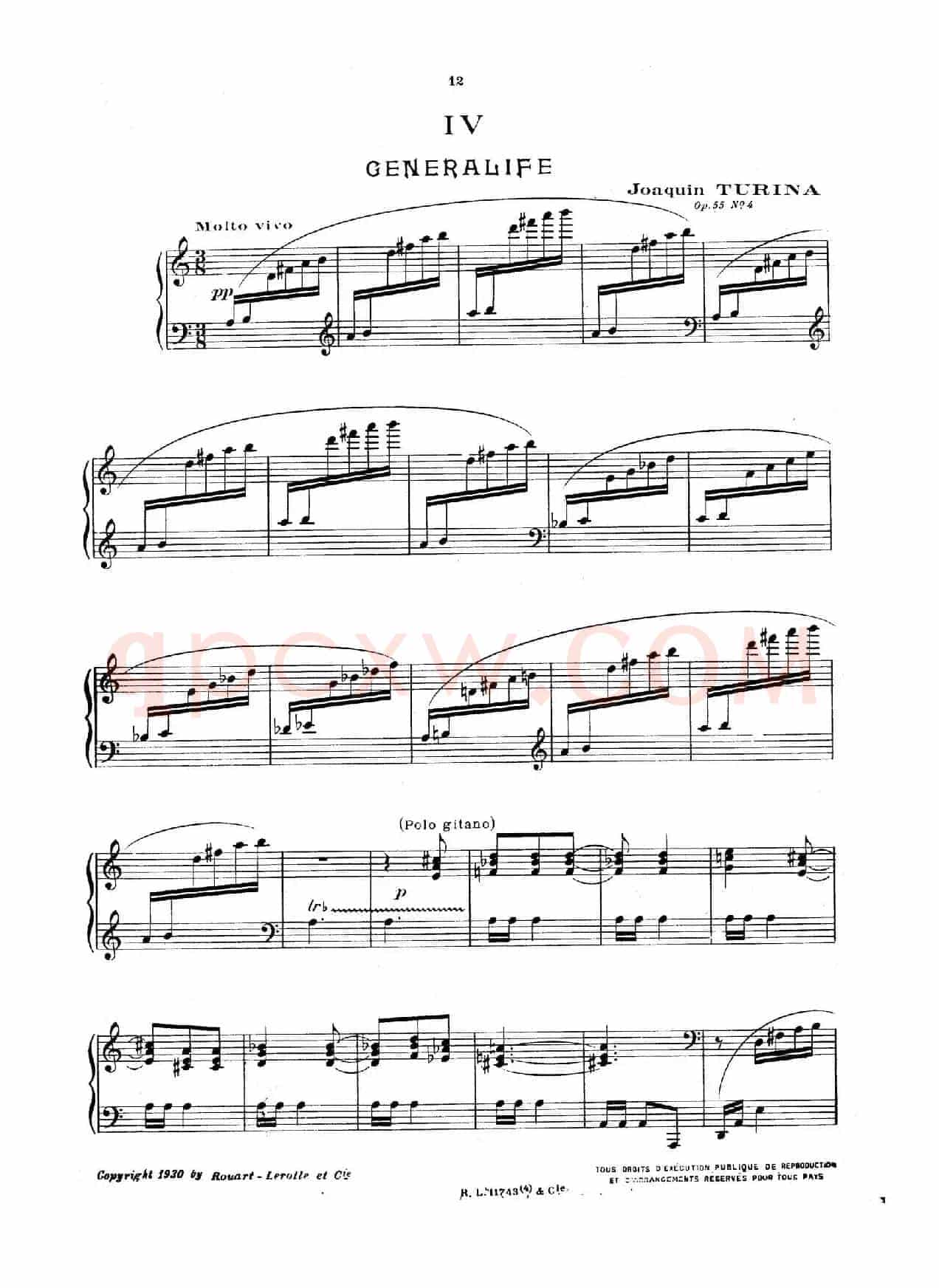 Danzas Gitanas Op.55（吉普赛舞曲）（华金·图里纳作曲版）