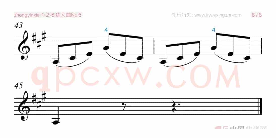 丹克拉练习曲No.6（小提琴）