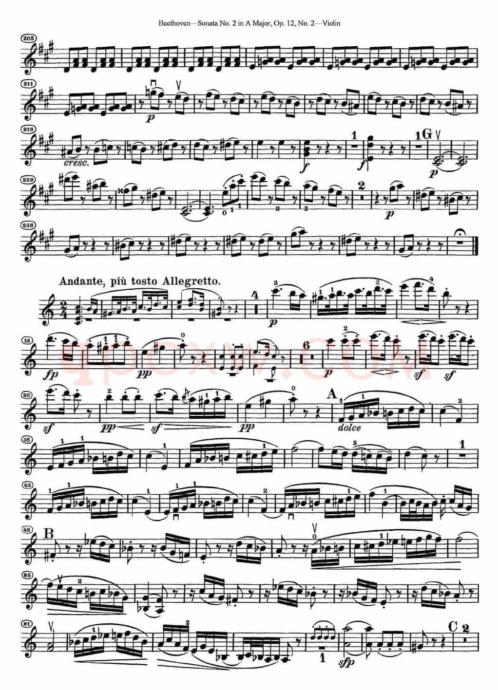 Violin Sonata No.2 in A Major Op.12 No.2