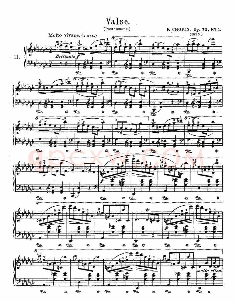 valse，Op.70, No.1
