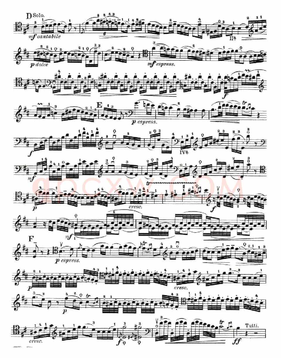 J. Haydn Concerto in D Major（海顿D大调大提琴协奏曲 [大提琴谱]）