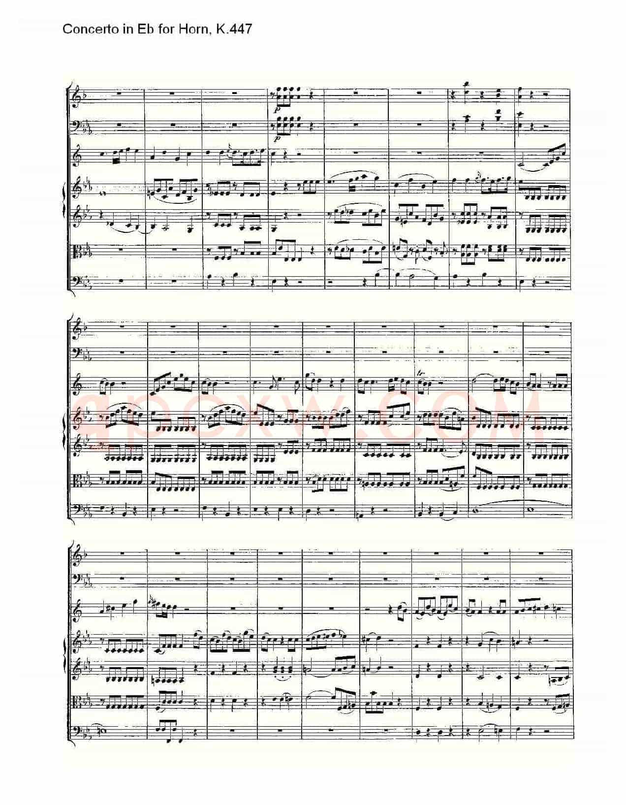 Concerto in Eb for Horn, K.447(Eb调法国号协奏曲, K.447)
