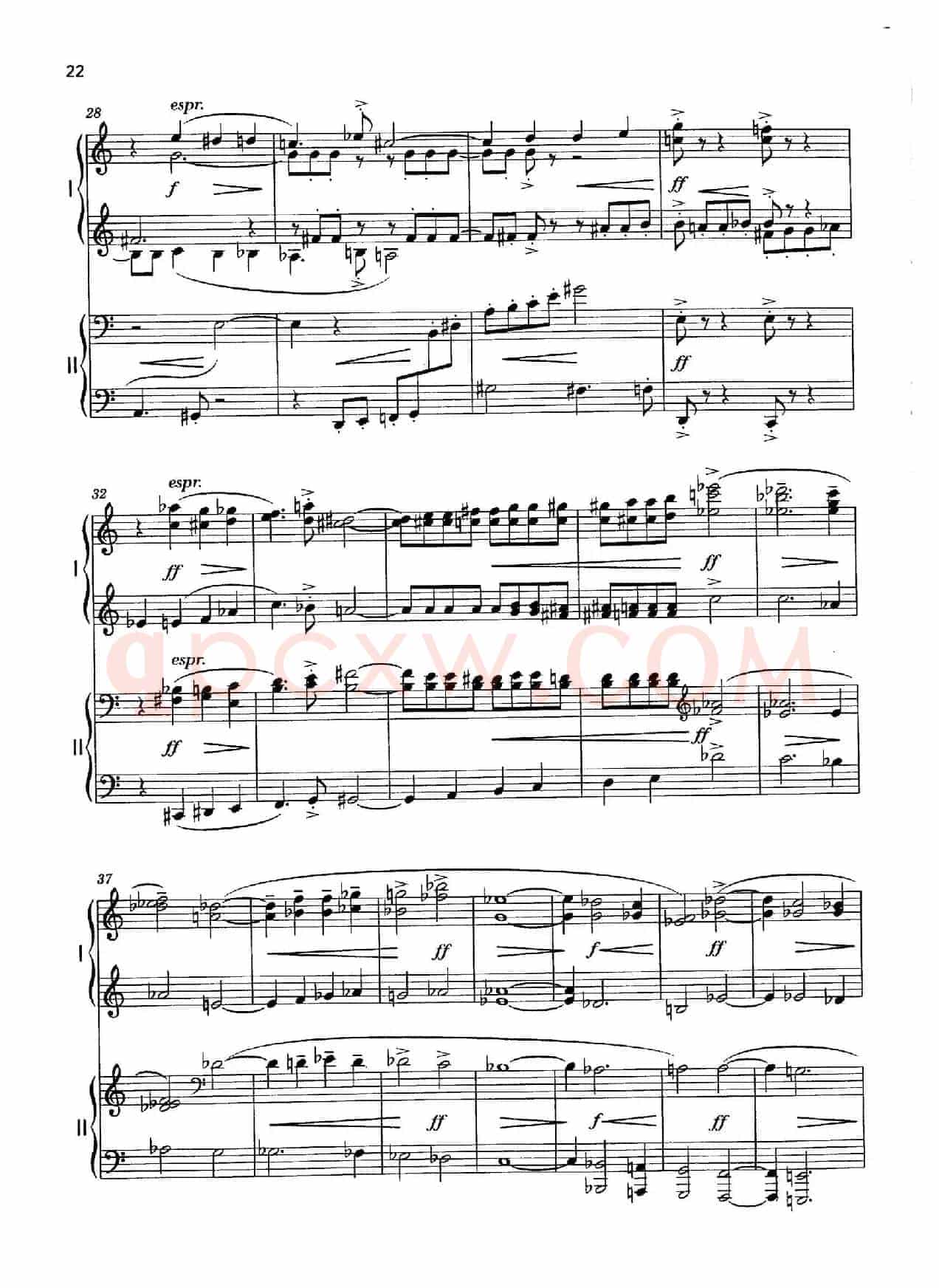 Vier Bagatellen Op.70（4首小品·Ⅲ·四手联弹）