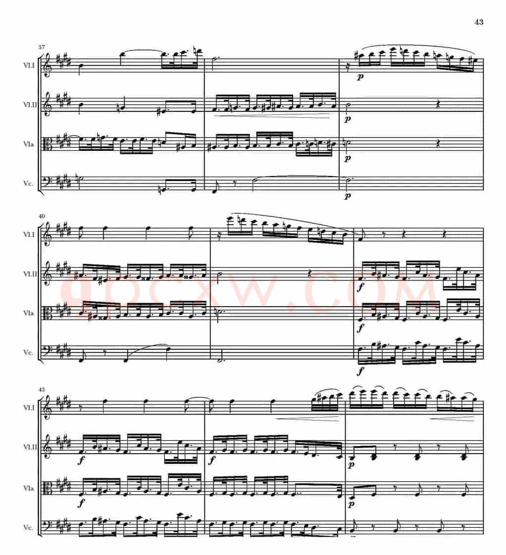 String Quartet nr.18 in E minor（E小调弦乐四重奏、P31-45）
