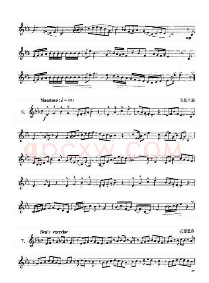 小号考级四级练习曲10首