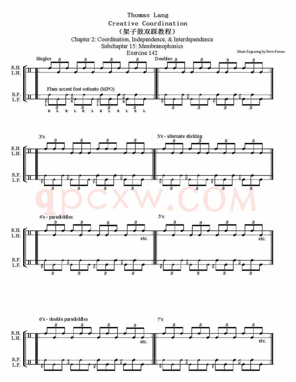 Thomas Lang - Creative Coordination（架子鼓双踩教程P76-91）