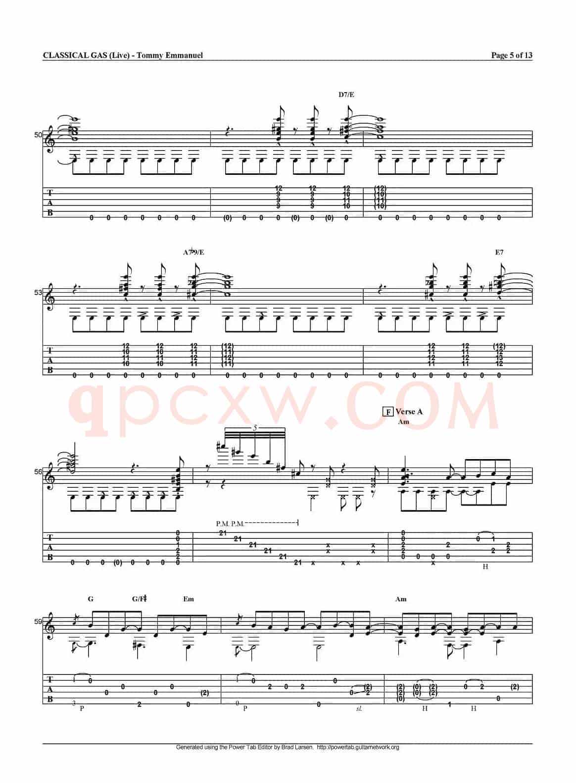 tommy emmanuel：classical gas（指弹吉他）