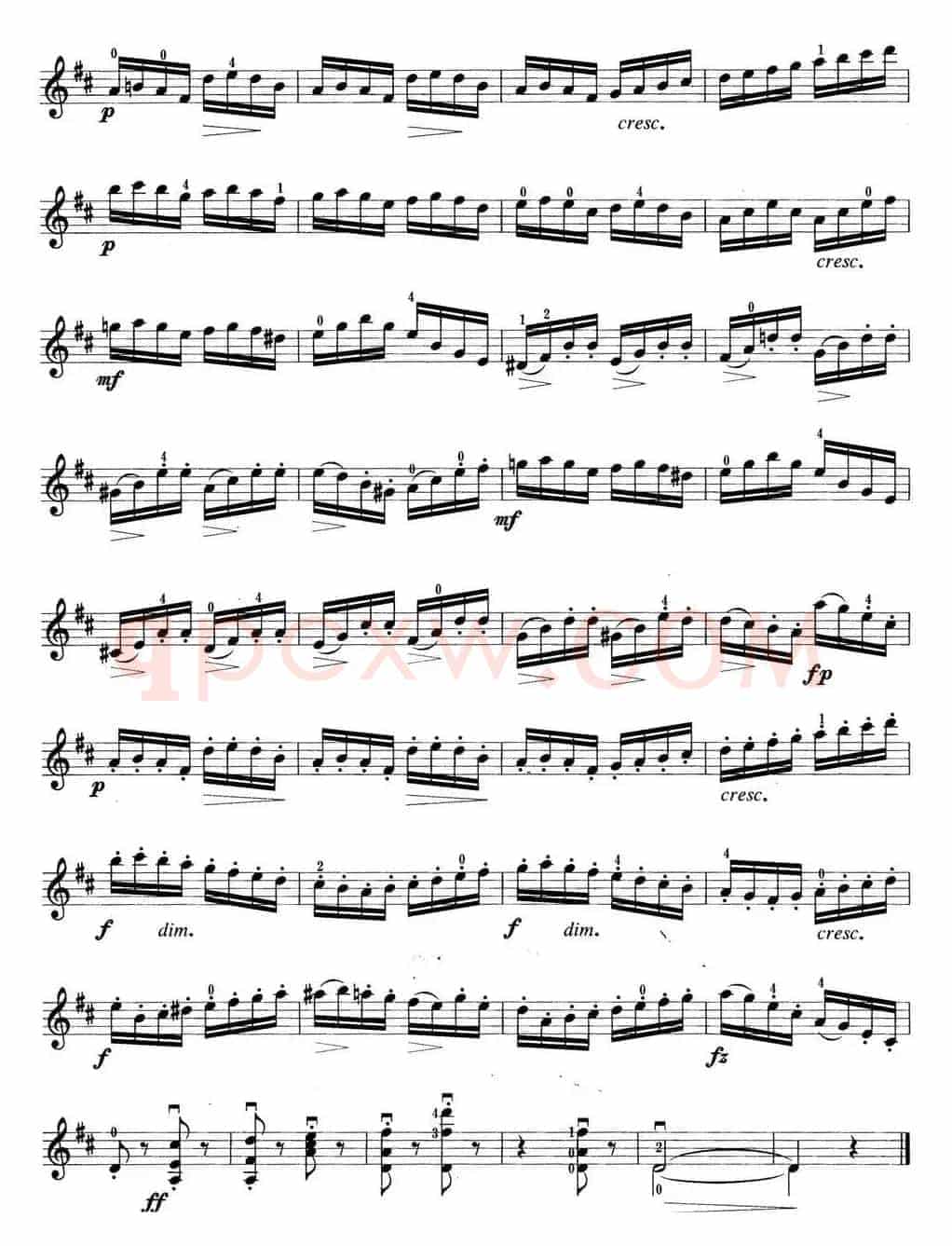 小提琴考级第四级：练习曲（6首）