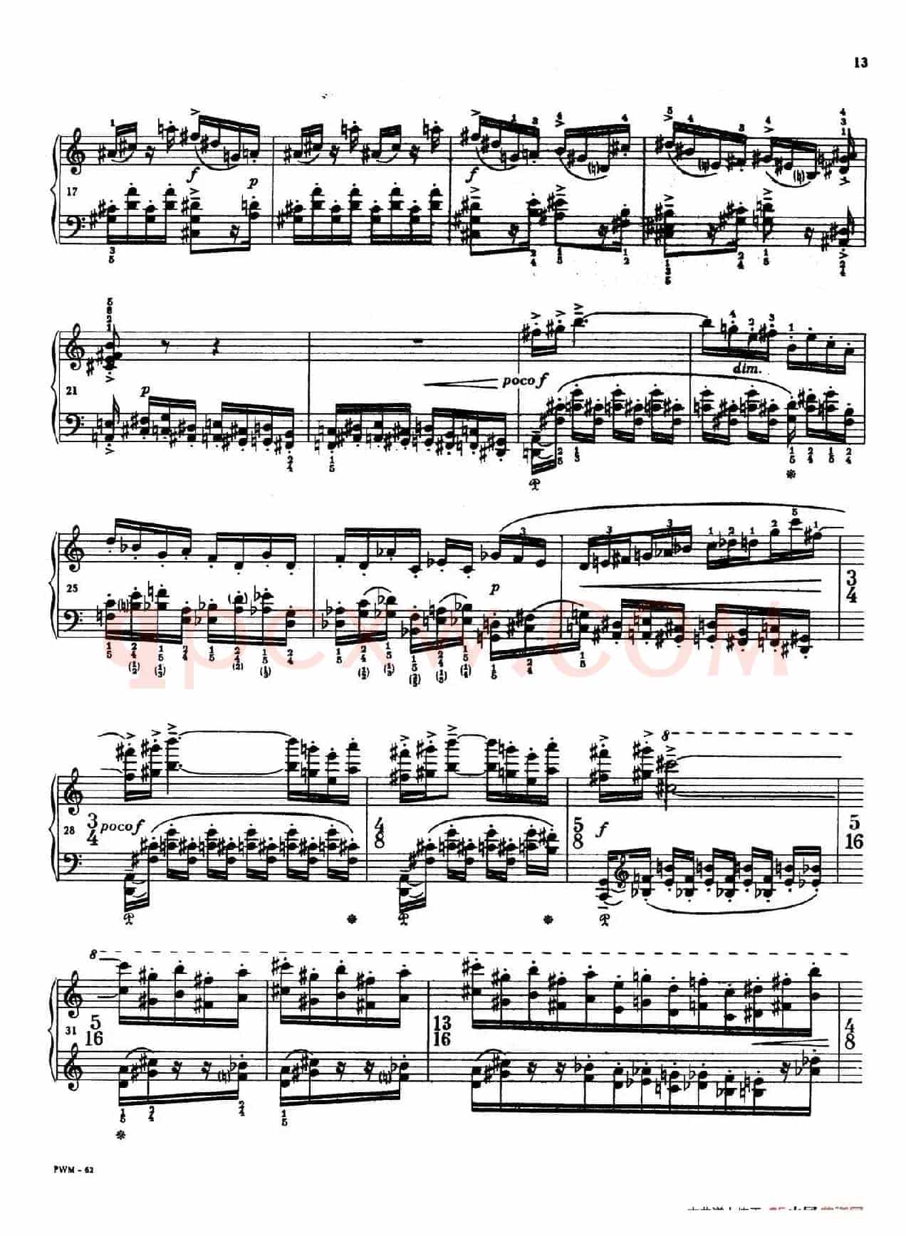 Two Studies(2首练习曲 2. 不过分的快板)