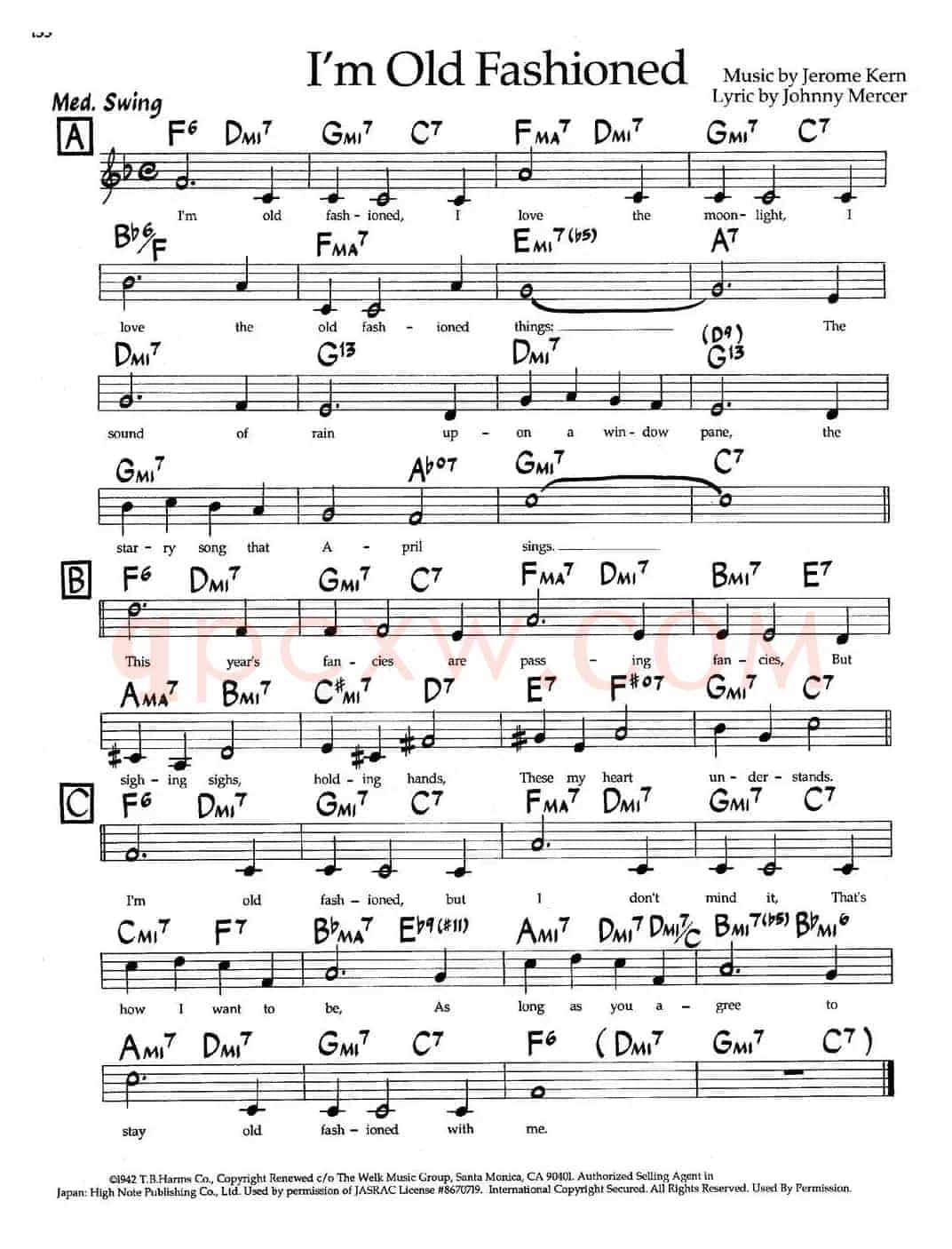 I'm Old Fashioned（爵士钢琴曲）