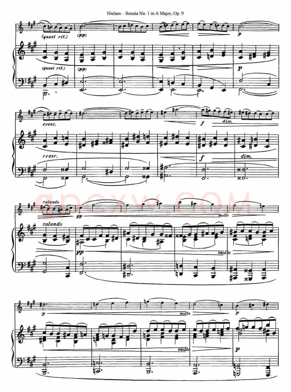 Violin Sonata No.1 in A Major Op.9（小提琴+钢琴伴奏）