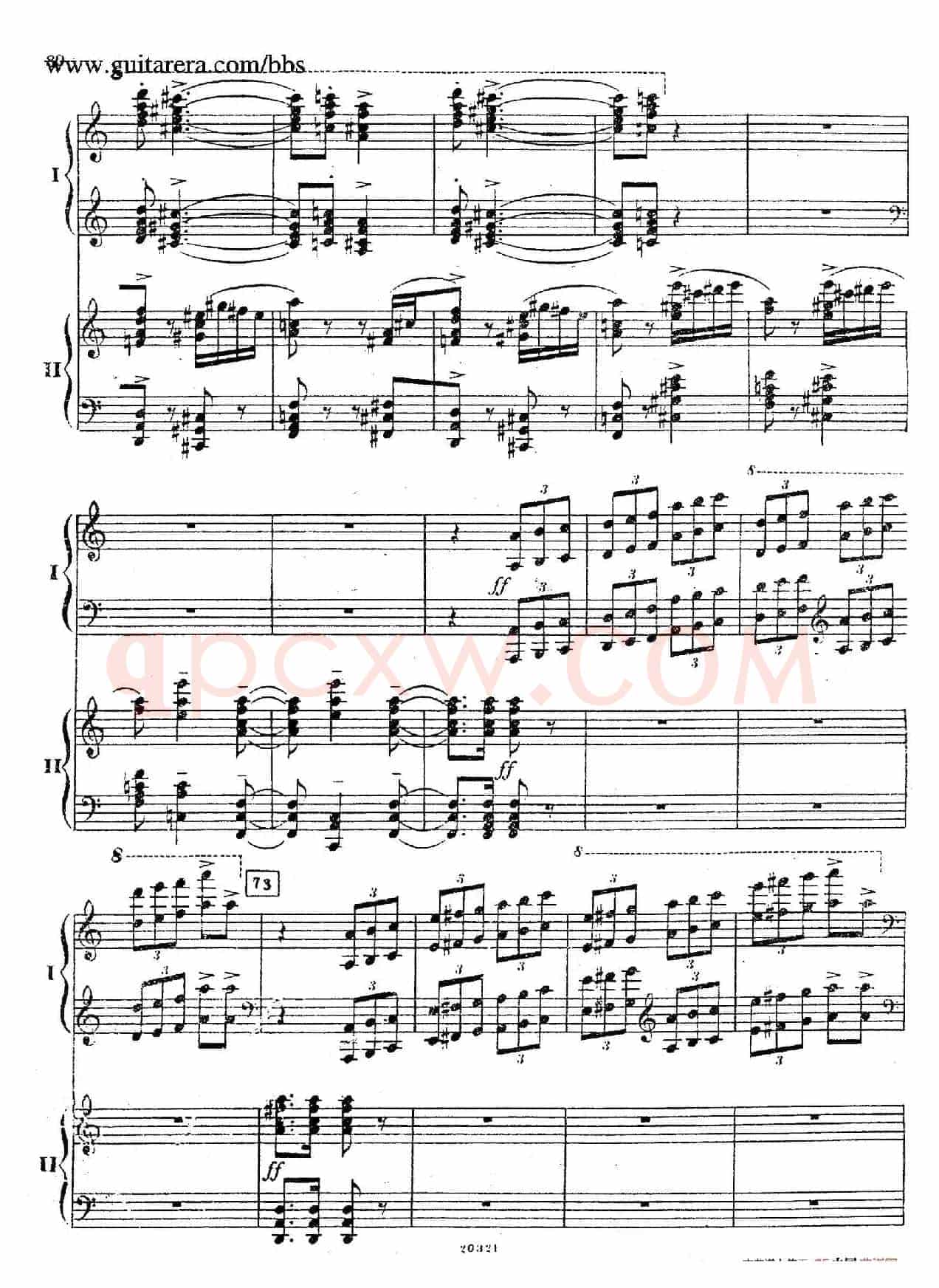 Rhapsody On A Theme Of Paganini Op.43(帕格尼尼主题狂想曲·双钢琴)(P61——87)