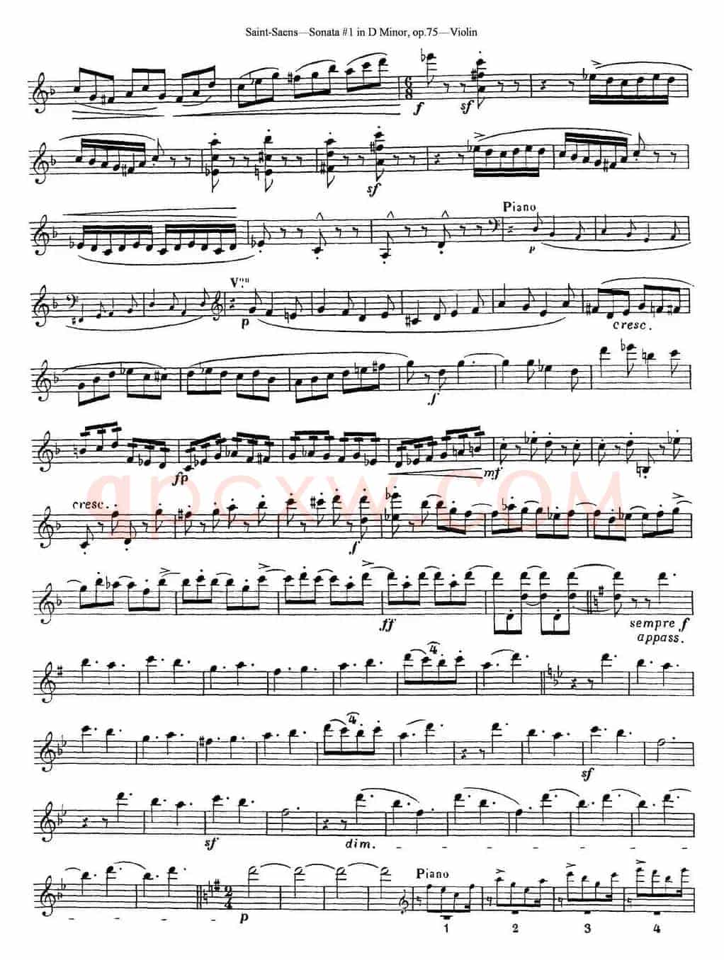 Violin Sonata No.1 in D Minor Op.75