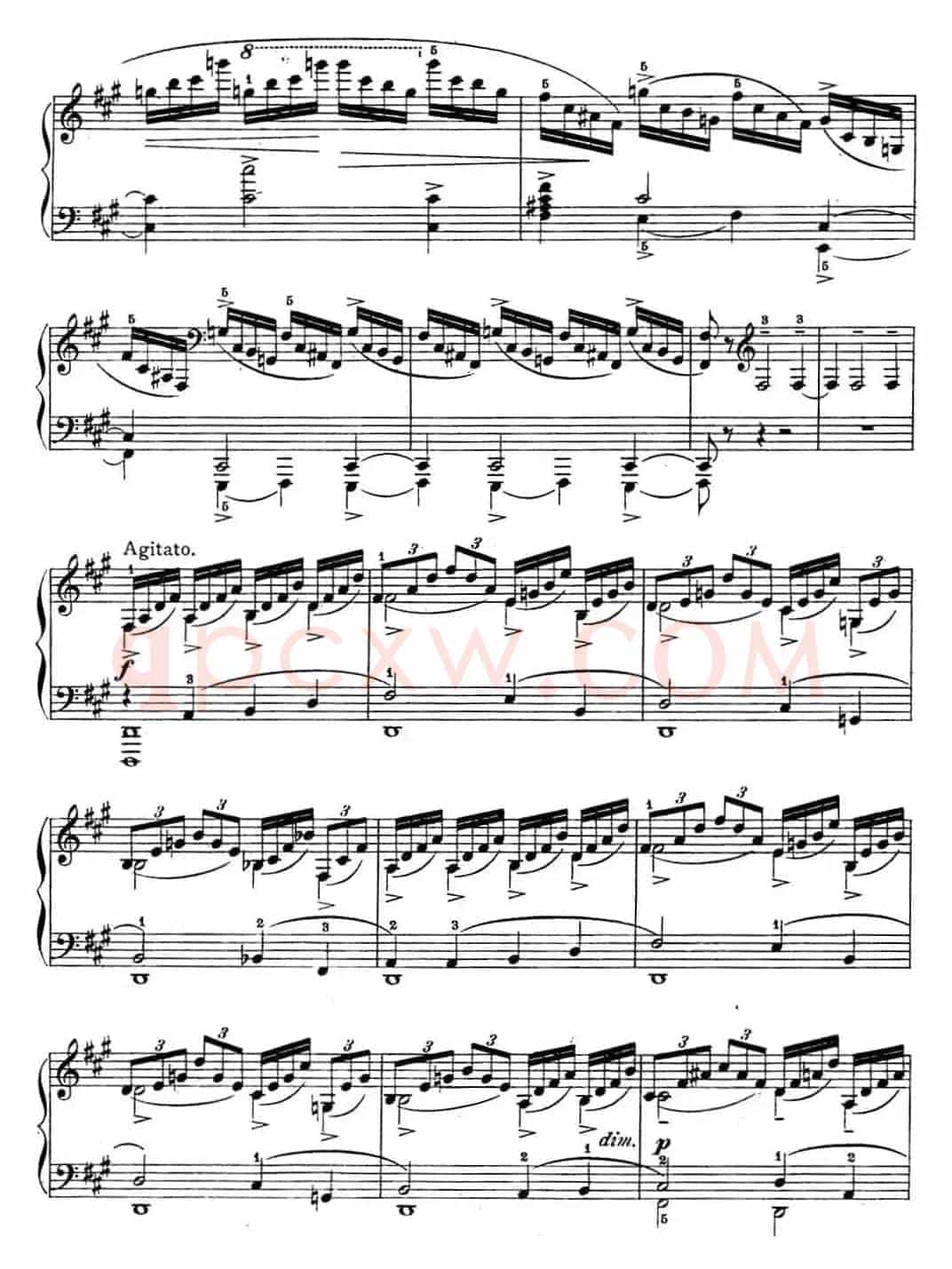 拉赫玛尼诺夫 幻想小品集 Op.3 No.4 小丑 升f小调