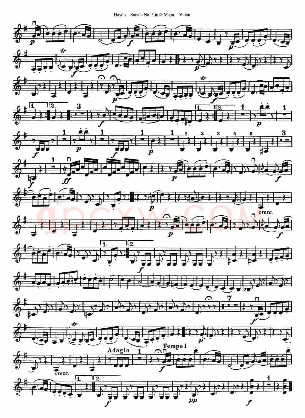 Violin Sonata No.5 in G Major