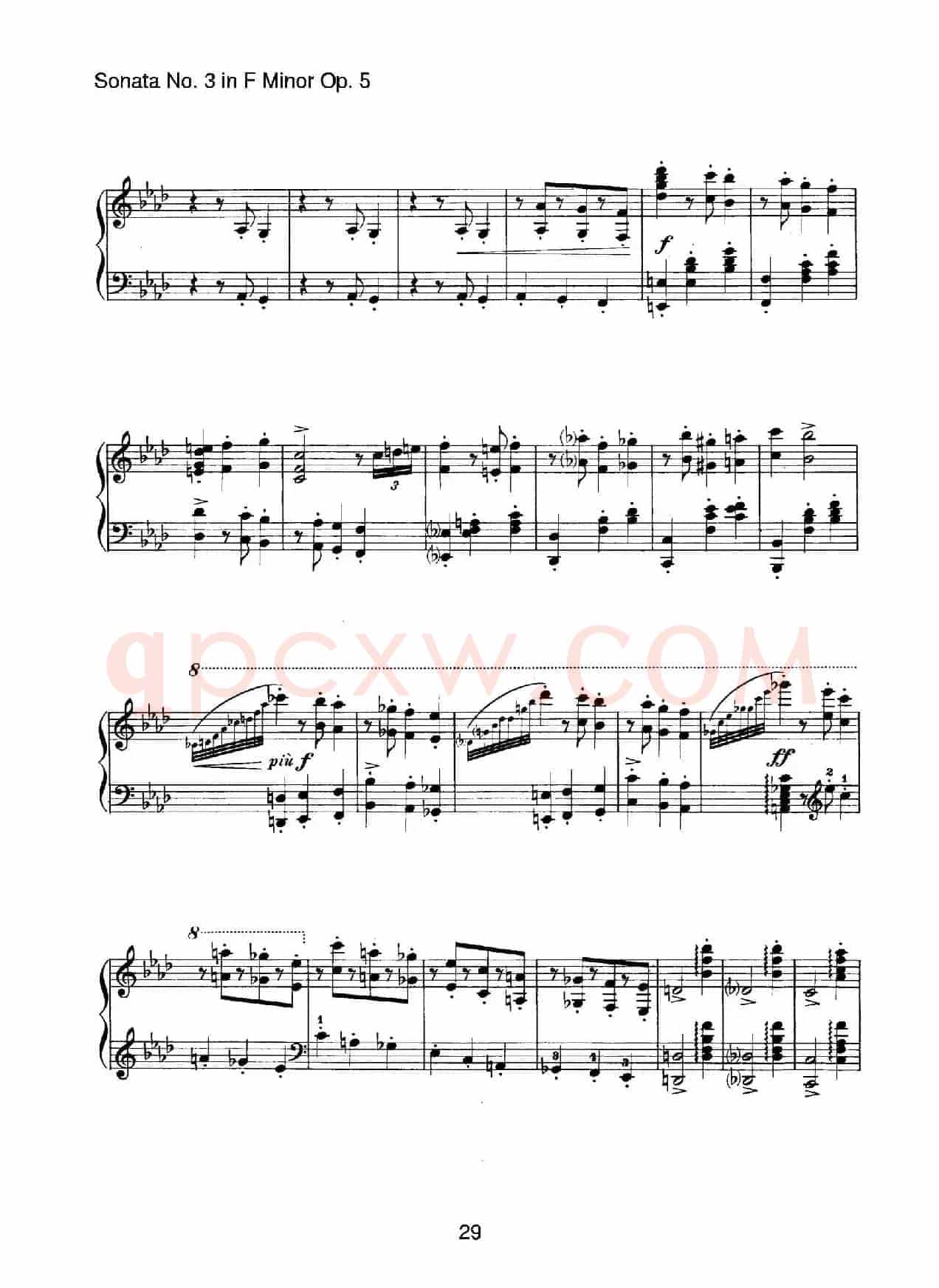 Piano Sonata No.3 in f Minor Op.5(f小调第三钢琴奏鸣曲)