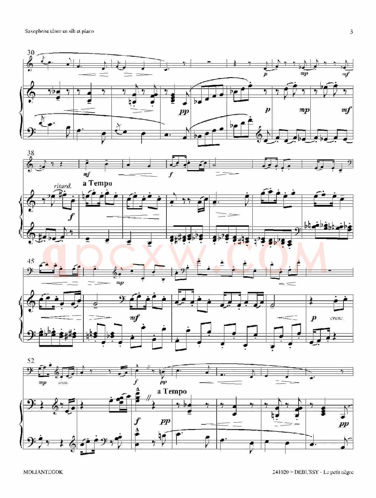 小黑人（次中音萨克斯+钢琴伴奏）