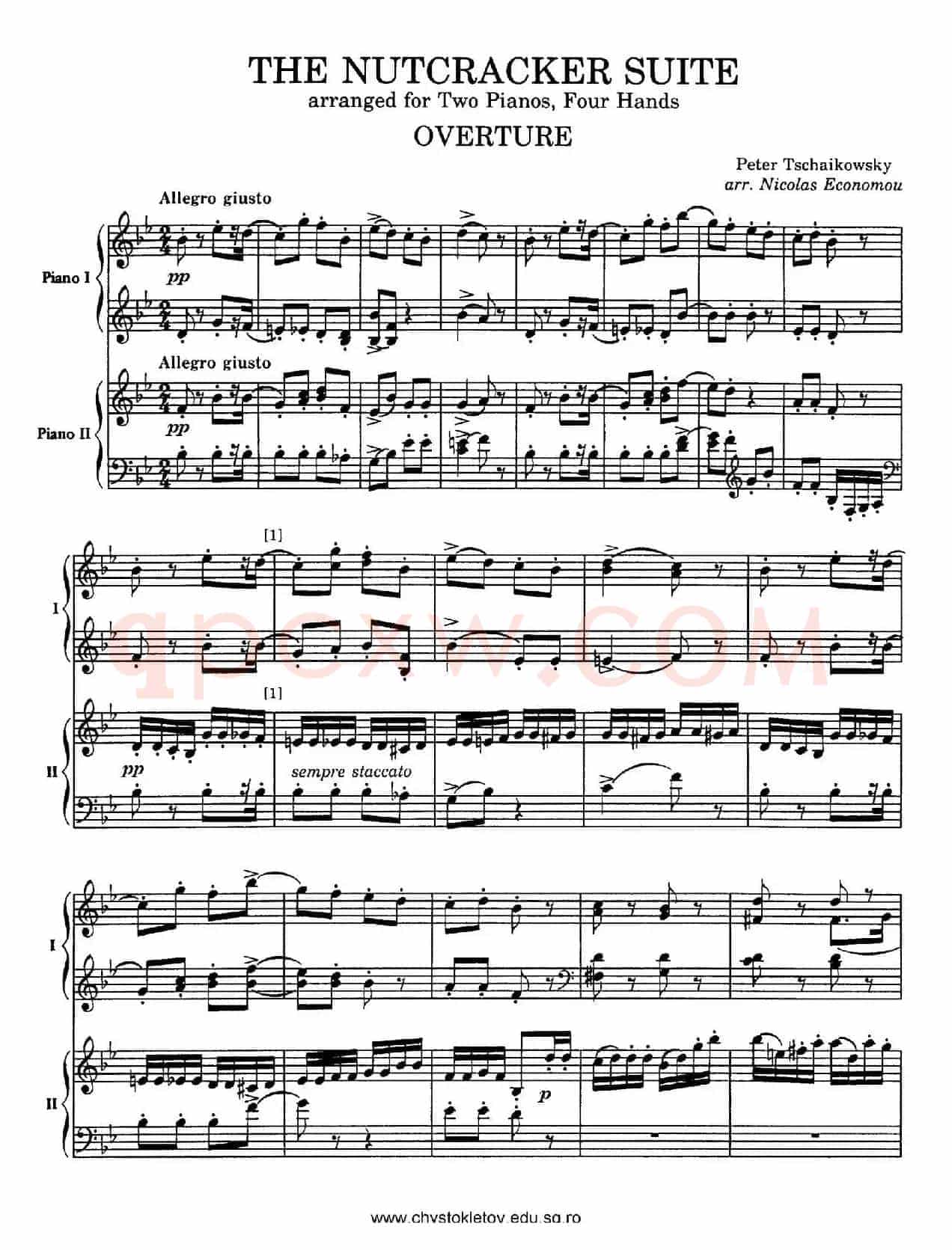 Nutcracker Op.71 芭蕾舞剧《胡桃夹子》(改编双钢琴版·第一部分)