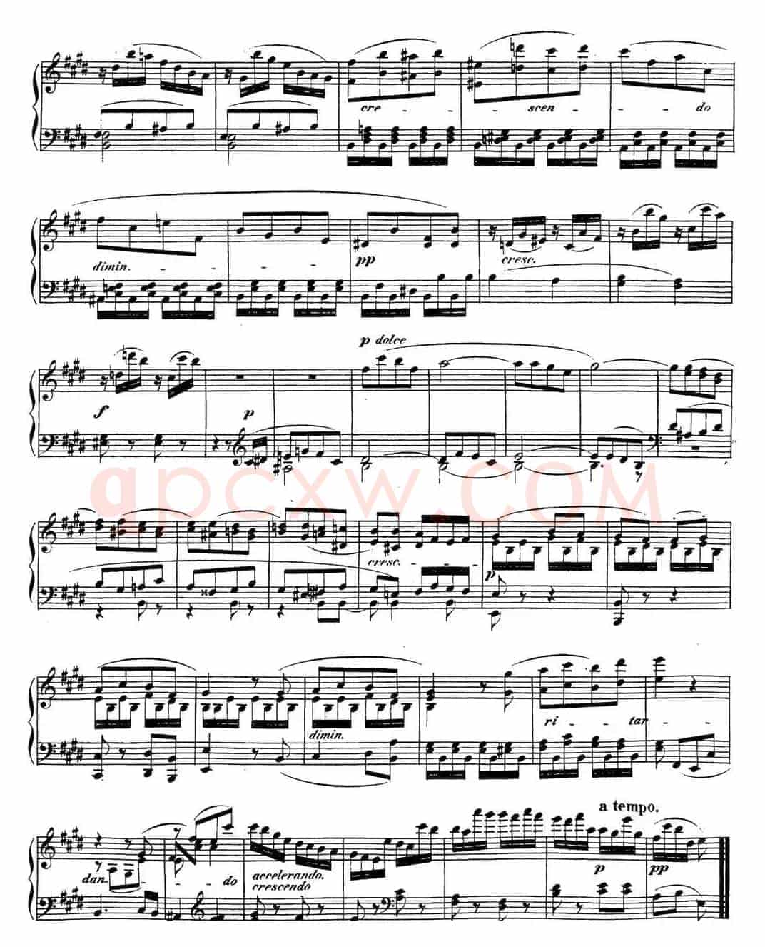 贝多芬钢琴奏鸣曲27 e小调 Op.90 E minor