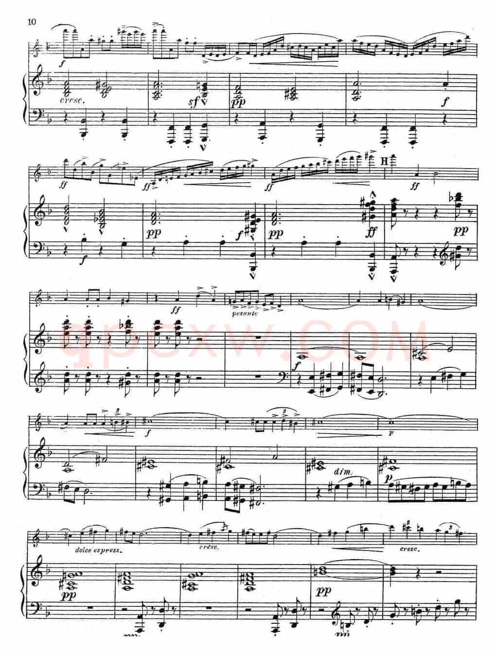Symphonie Espagnole Op.21，No.1（西班牙交响曲）（小提琴+钢琴伴奏）