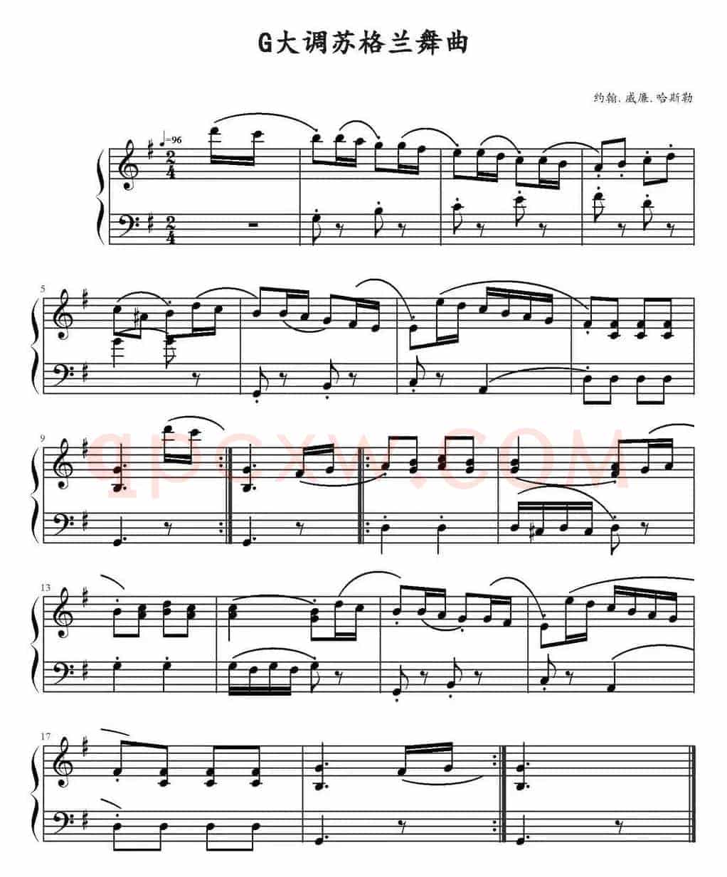 G大调苏格兰舞曲 （约翰·威廉·哈斯勒作曲版）
