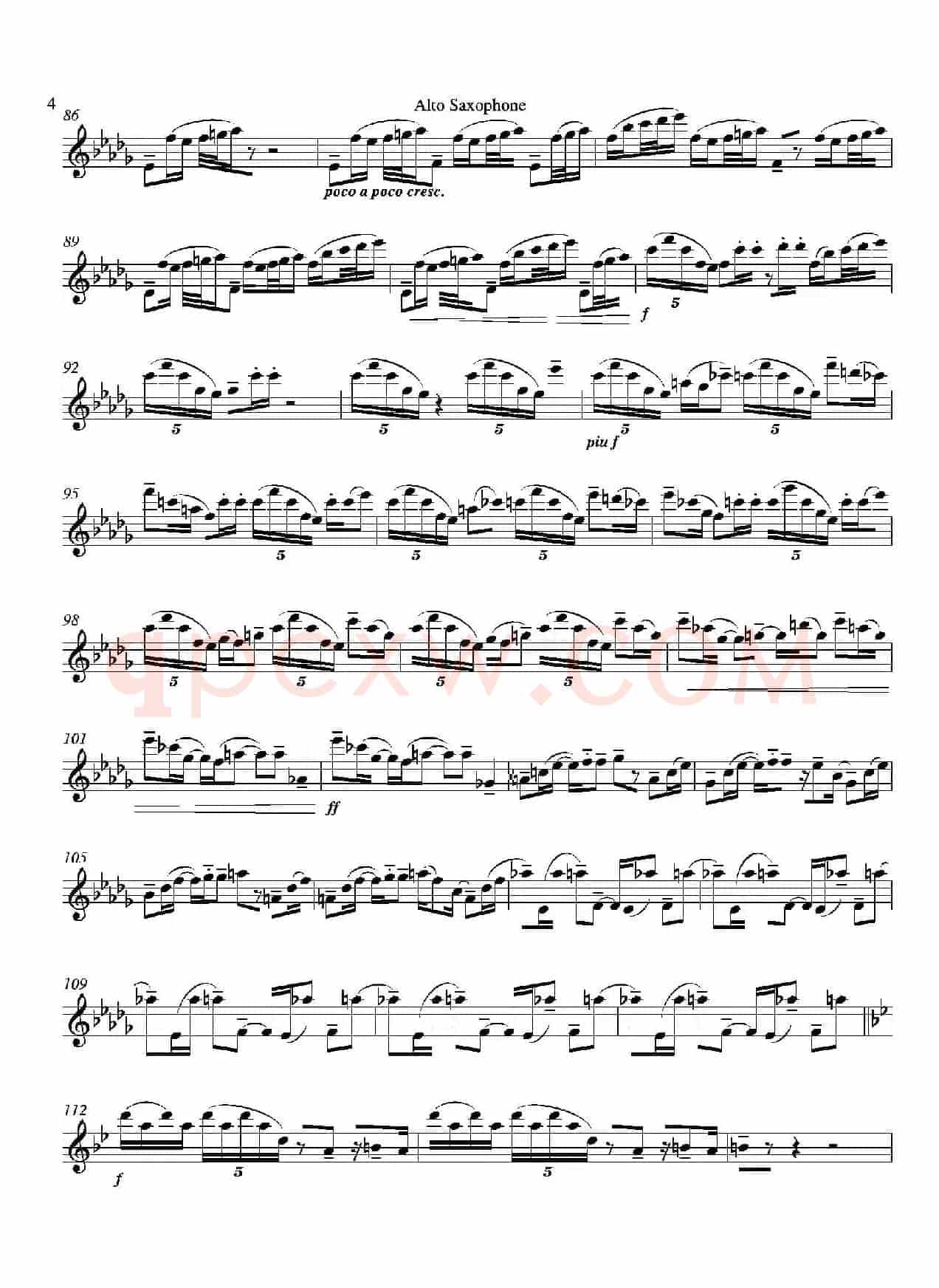 Tango （四重奏中音萨克斯分谱）