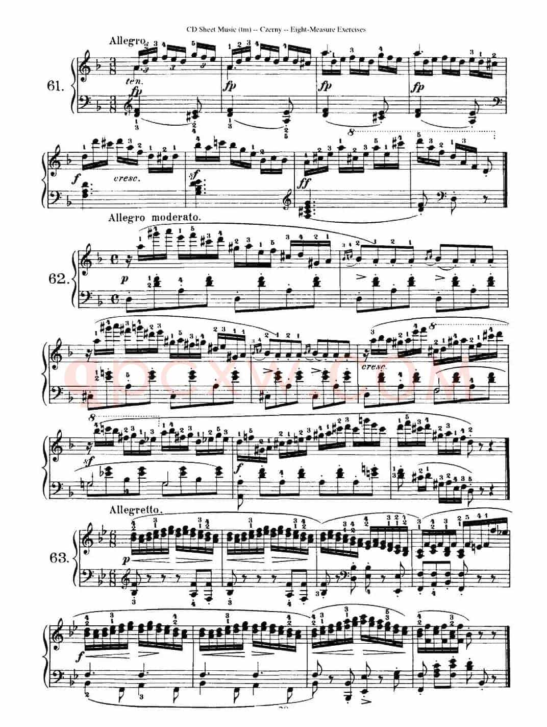 160 Eight- Measure Exercises.Op.821（车尔尼160首钢琴八小节练习曲（54——71））