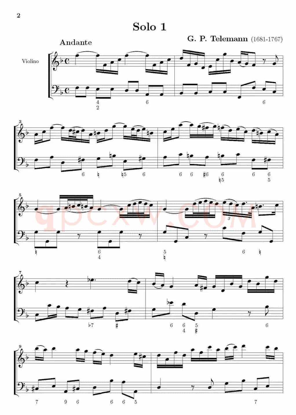 Solo 1（第12小提琴与大提琴二重奏）