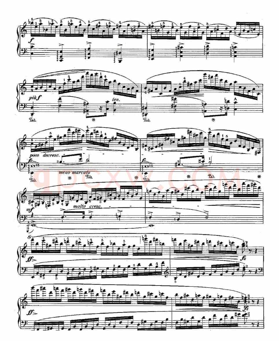 肖邦钢琴练习曲，Op.25之十一