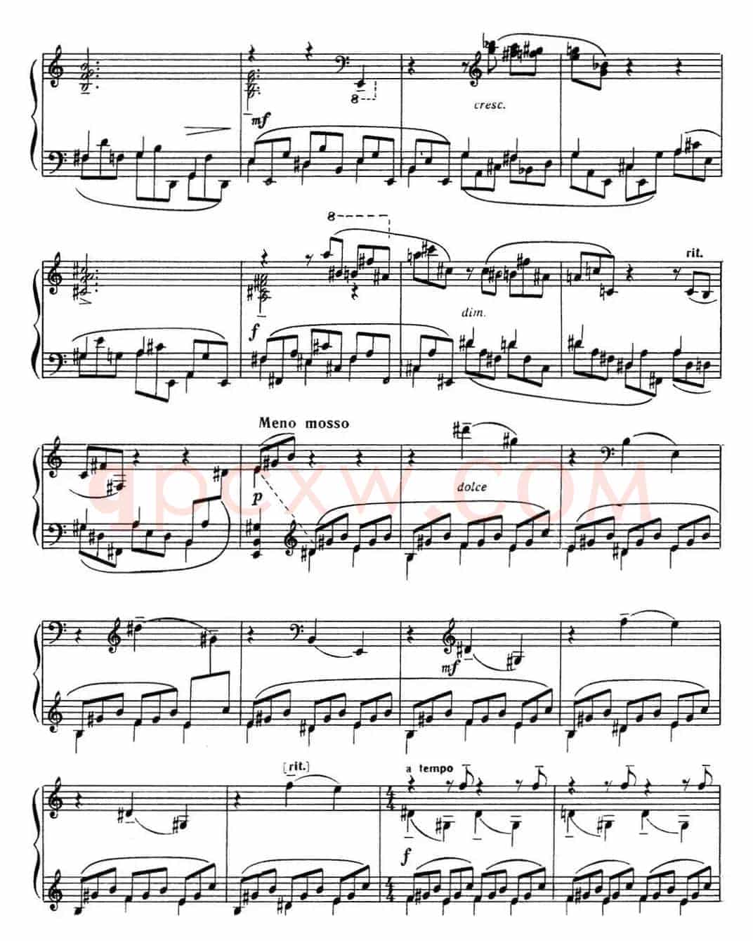 拉赫玛尼诺夫 音画练习曲10或11 Etudes tableaux Op.39 No.2