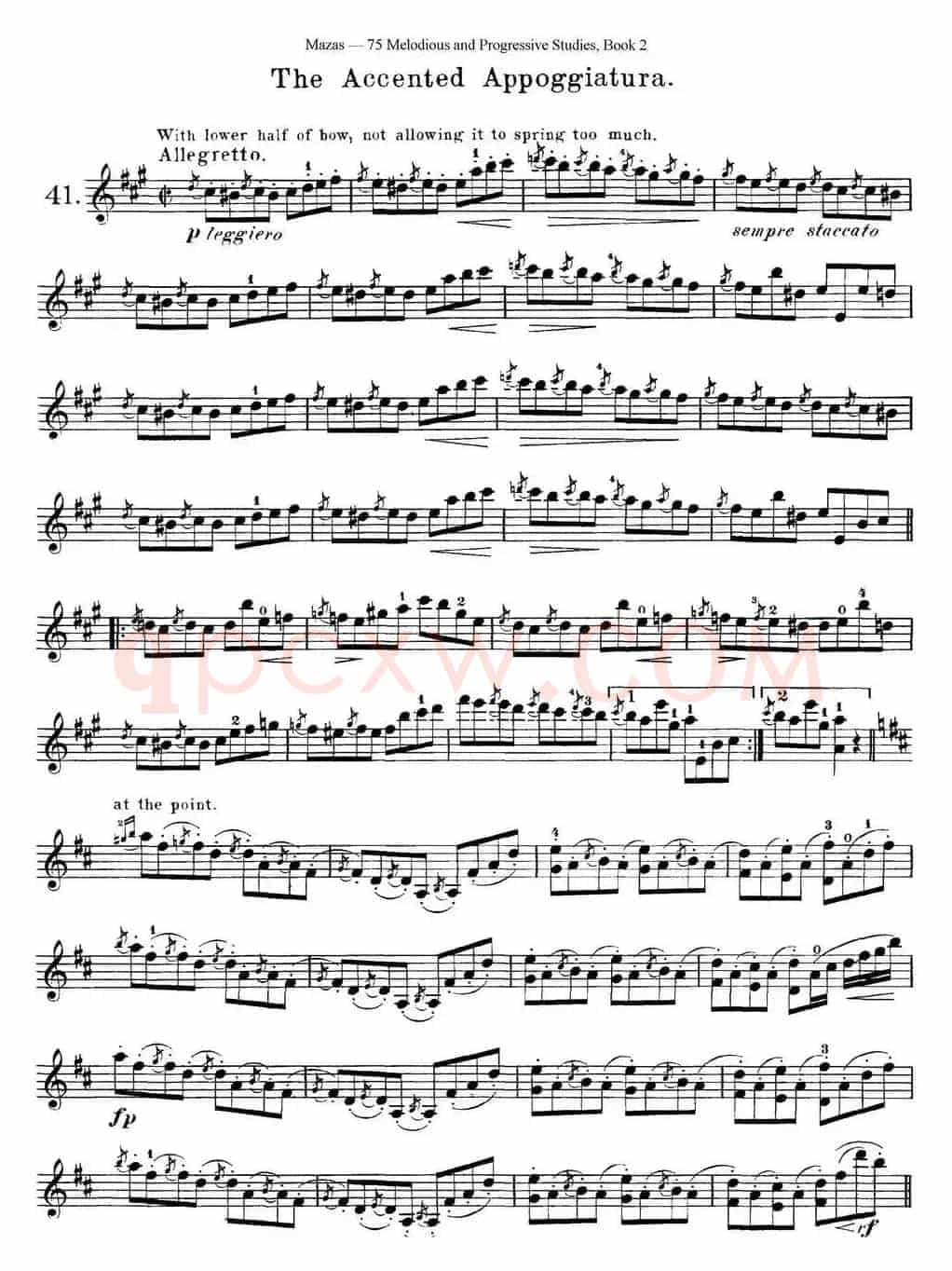 马扎斯小提琴练习曲 Op.36 第二册 华丽练习曲（41）